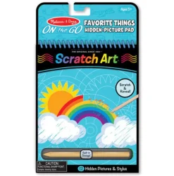 Melissa & Doug - Scratch Art -Favourite Things Hidden Pictures - ON the GO Travel Activity
