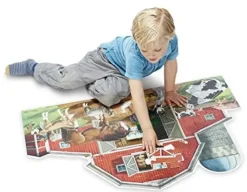 Melissa & Doug - Shaped Floor Puzzle - Busy Barn
