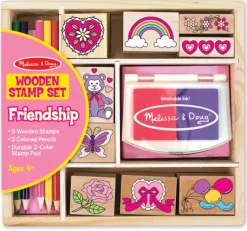 Melissa & Doug - Wooden Friendship Stamp Set