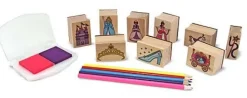 Melissa & Doug - Wooden Princesses Stamp Set