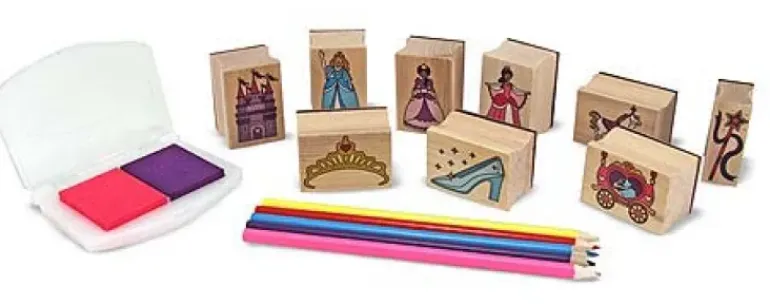 Melissa & Doug - Wooden Princesses Stamp Set