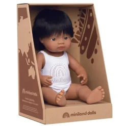 Miniland - Doll 38cm African Down Syndrome Boy in Box