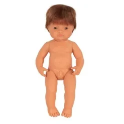 Miniland - Doll 38cm Caucasian Boy Red Hair In Bag