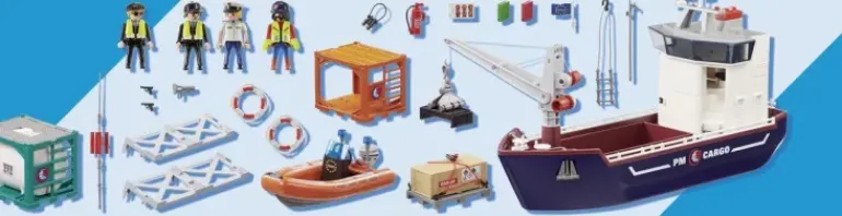 Playmobil - Cargo Ship With Boat (70769)