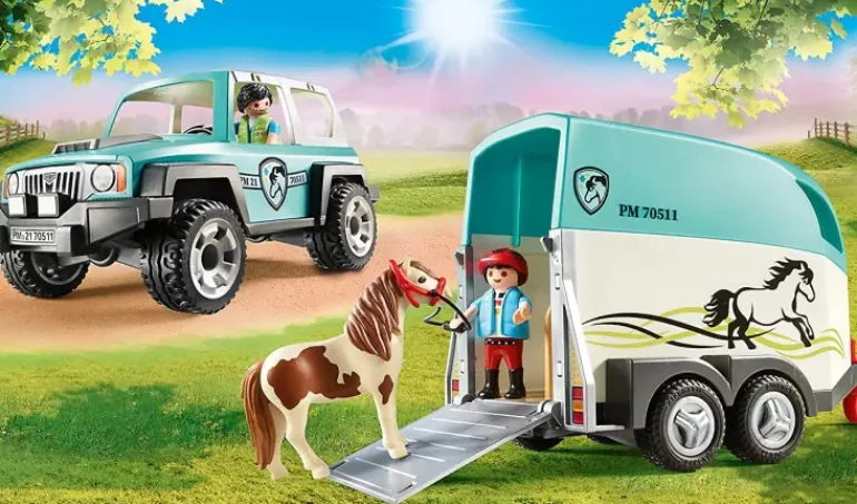 Playmobil - Car with Pony Trailer (70511)