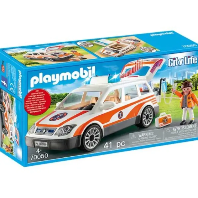 Playmobil - Hospital Emergency Car With Siren (70050)