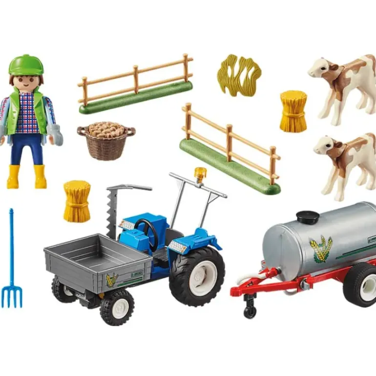 Playmobil - Loading Tractor With Water Tank (70367)