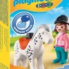 Playmobil - 1.2.3 Rider With Horse (70404)