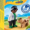 Playmobil - 1.2.3 Vet with Dog (70407)