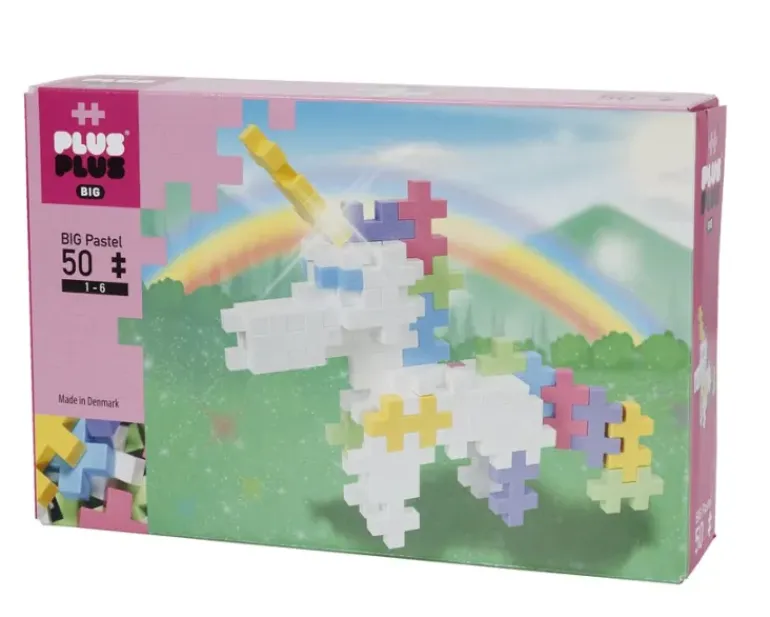 Plus Plus Puzzles - BIG - Pastel - Unicorn - 50 Pcs