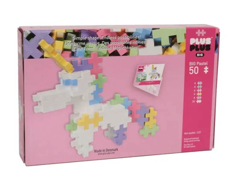 Plus Plus Puzzles - BIG - Pastel - Unicorn - 50 Pcs