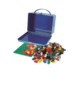 Plus Plus Puzzles - Suitcase Basic Metal - Blue - 600 Pcs