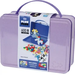 Plus Plus Puzzles - Suitcase Pastel Metal - Purple - 600 Pcs