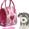 Pucci Pups - Pink and White Glam Bag with Schnauzer