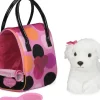 Pucci Pups - Pink Polka Dot Glam Bag with Bichon Frise