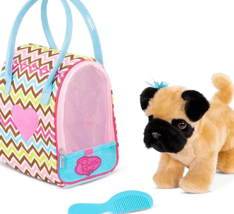 Pucci Pups - ZigZag Glam Bag with Pug