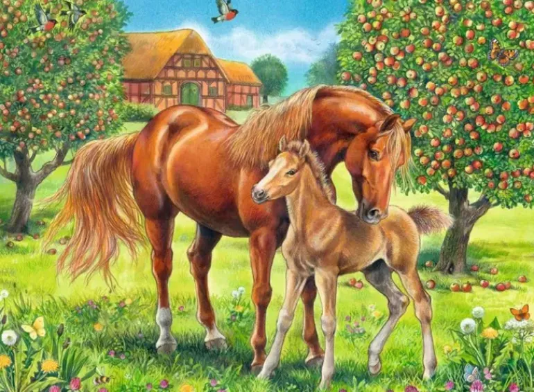 Ravensburger - 100Pc Horses in the Field Puzzle