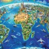 Ravensburger - 300Pc World Landmarks Map Puzzle