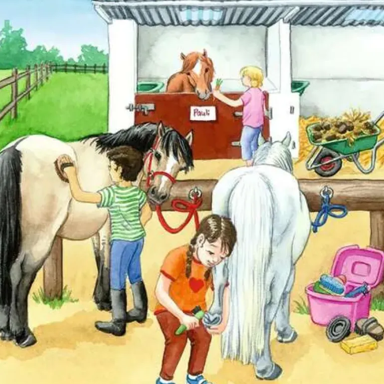 Ravensburger - 3 x 49Pc A Day At The Stables Puzzle