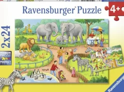 Ravensburger - 2 x 24Pc A Day at the Zoo Puzzle
