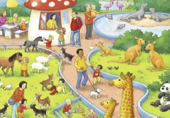 Ravensburger - 2 x 24Pc A Day at the Zoo Puzzle