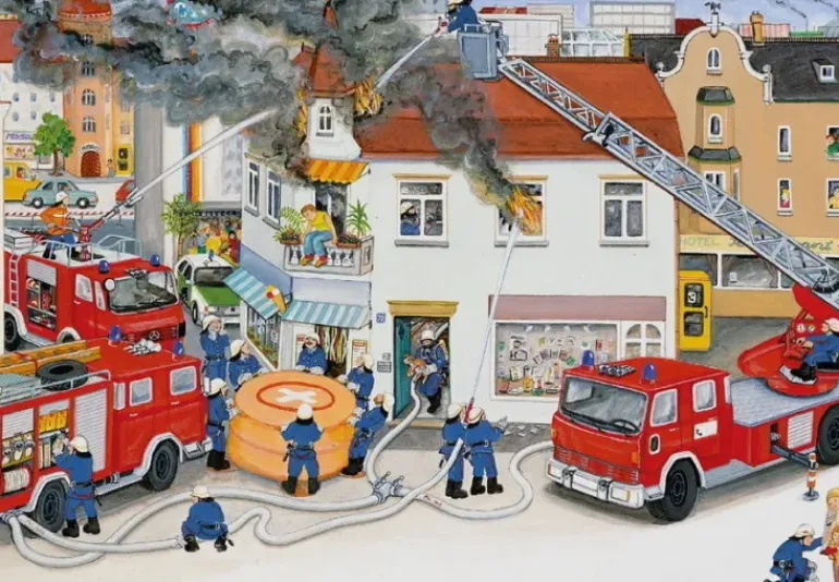 Ravensburger - 2 x 24Pc Busy Fire Brigade Puzzle