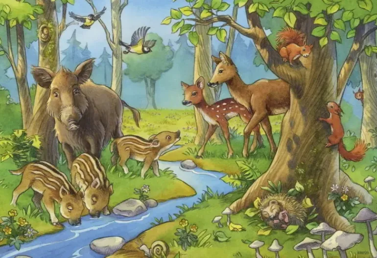 Ravensburger - 2 x 24Pc Cute Forest Animals Puzzles