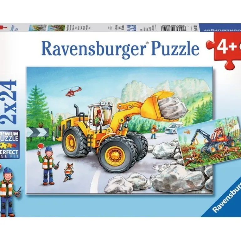 Ravensburger - 2 x 24Pc Diggers at Work Puzzle