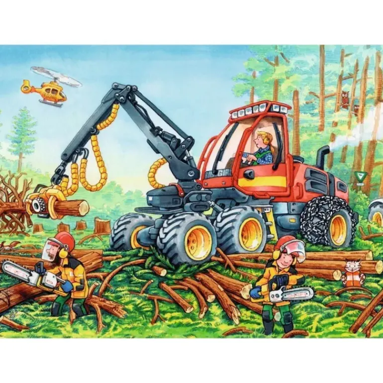 Ravensburger - 2 x 24Pc Diggers at Work Puzzle