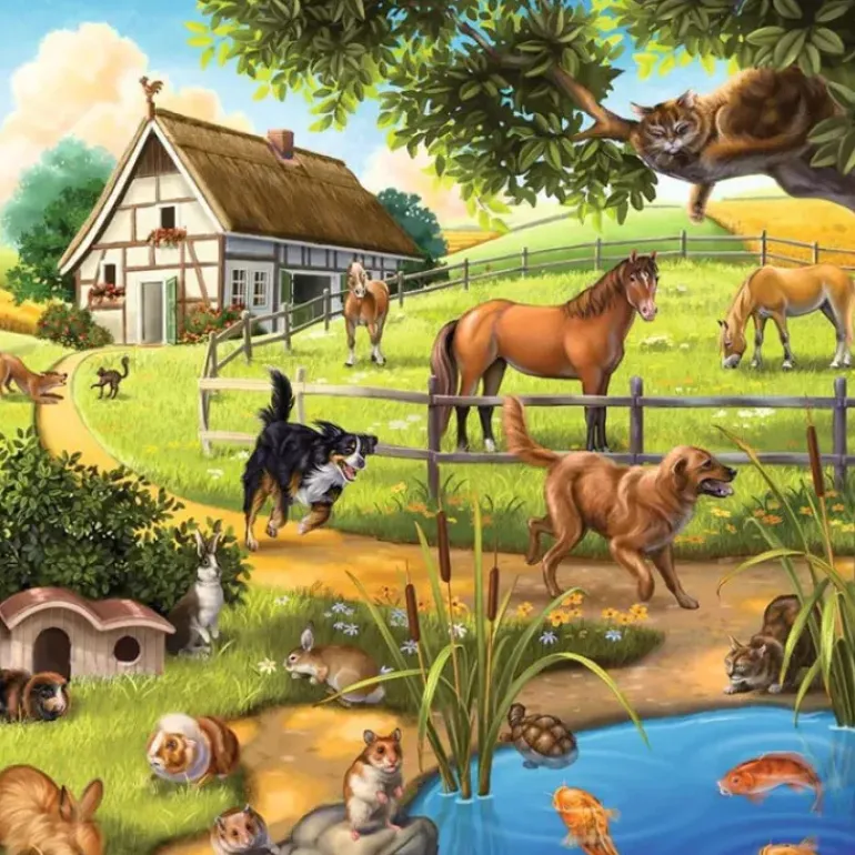 Ravensburger - 3 x 49Pc Forest Zoo & Pets Puzzle