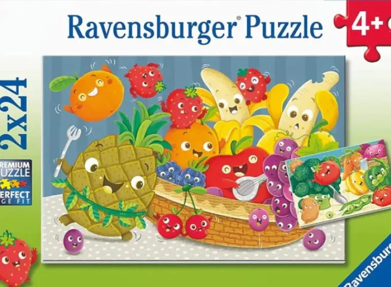 Ravensburger - 2 x 24Pc Fruit & Veggie Fun Puzzle