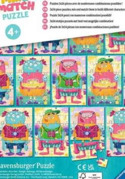 Ravensburger - 3 x 24Pc Mix-Up Monsters Puzzle