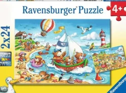 Ravensburger - 2 x 24Pc Seaside Holiday Puzzle