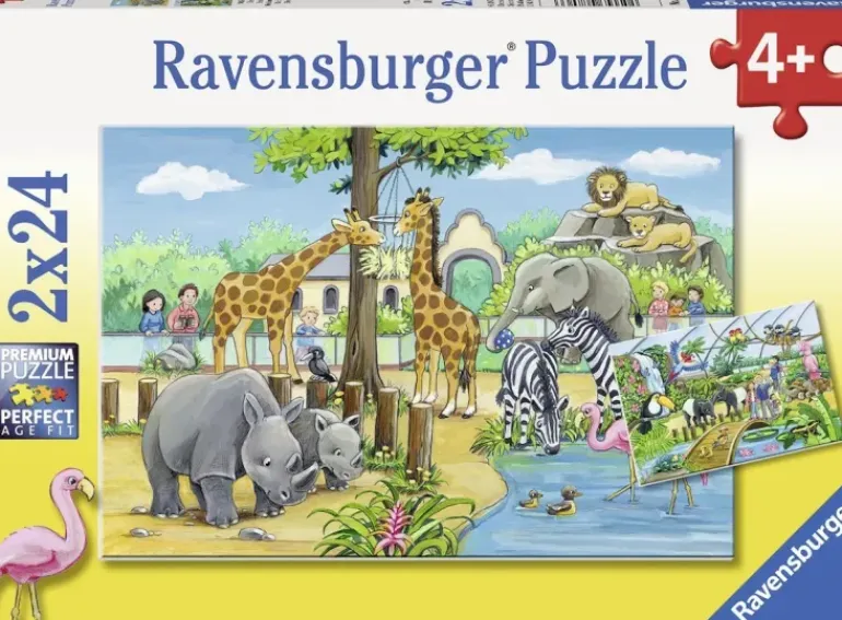 Ravensburger - 2 x 24Pc Welcome to the Zoo Puzzle