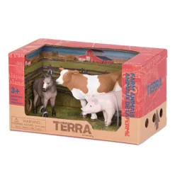 Terra - Farm Animals (3) Donkey, Pig & Cow