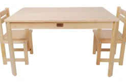 Tikk Tokk - Little BOSS Rectangle Table & Chair Set - Natural