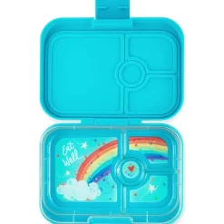 Yumbox - Bento Panino 4 Compartment Aqua Rainbow