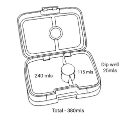 Yumbox - Bento Snack Box 3 Compartment Dreamy Purple